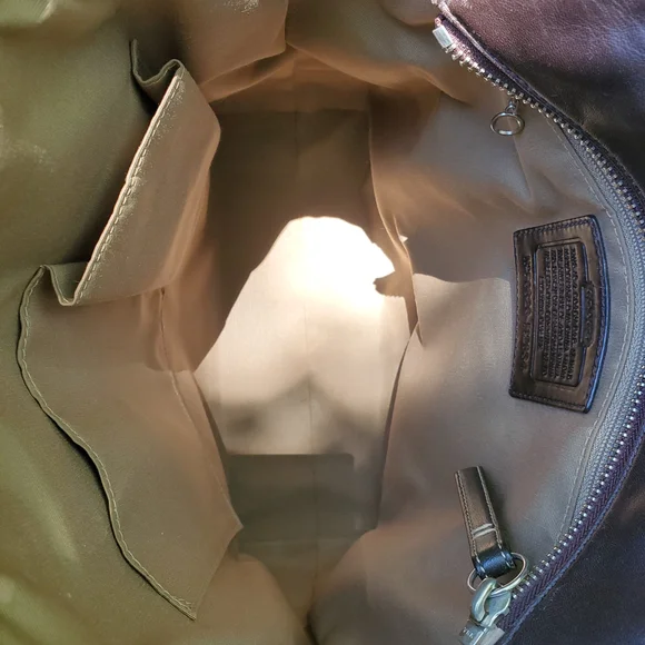 Coach F12834 Y2K Gallery Lunch Tote Chocolate Brown Suede Shoulder Bag - Picture 14 of 15